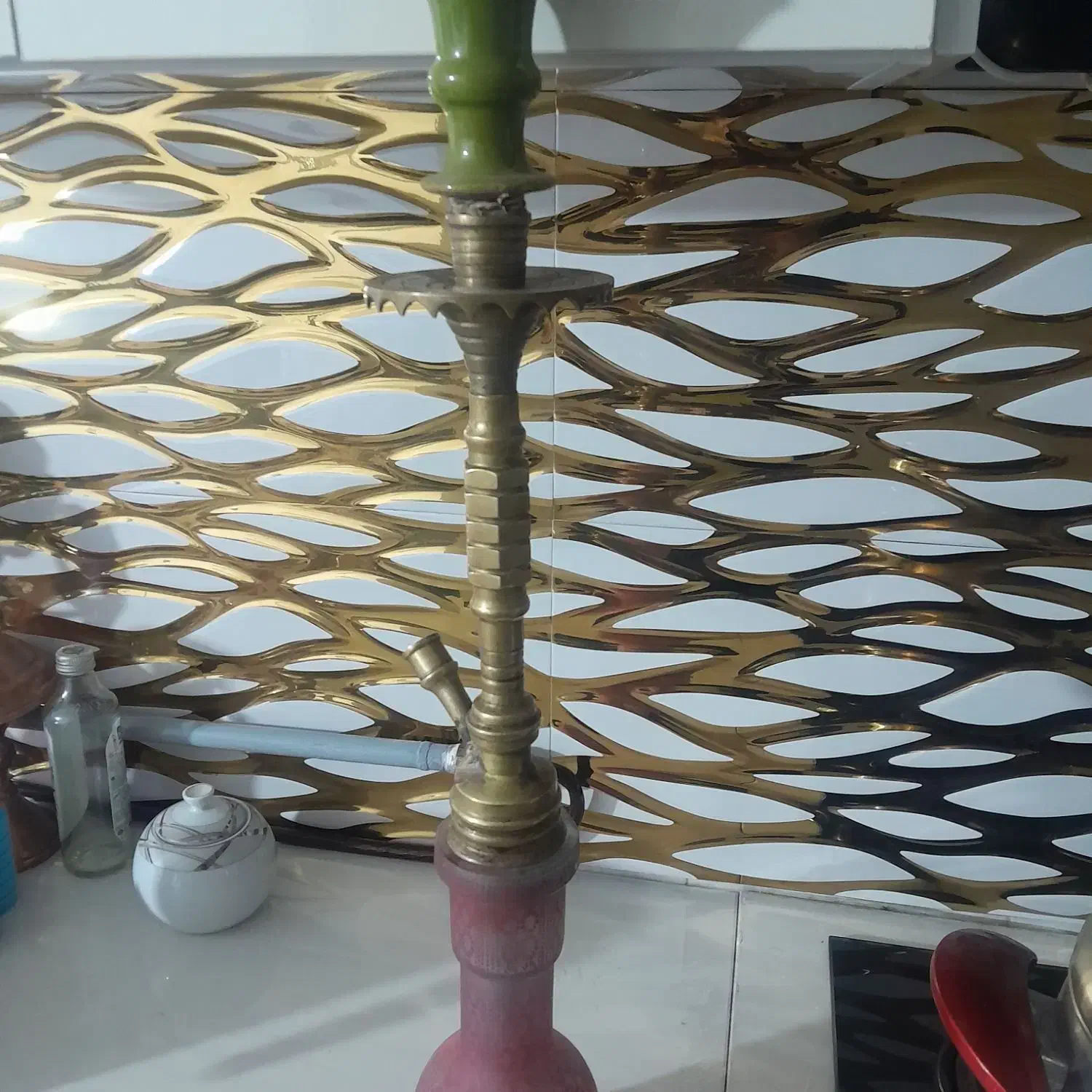 قلیون برنجی سالم وتمیز|صنایع دستی و سایر لوازم تزئینی|پاکدشت, پاکدشت (مامازند)|دیوار