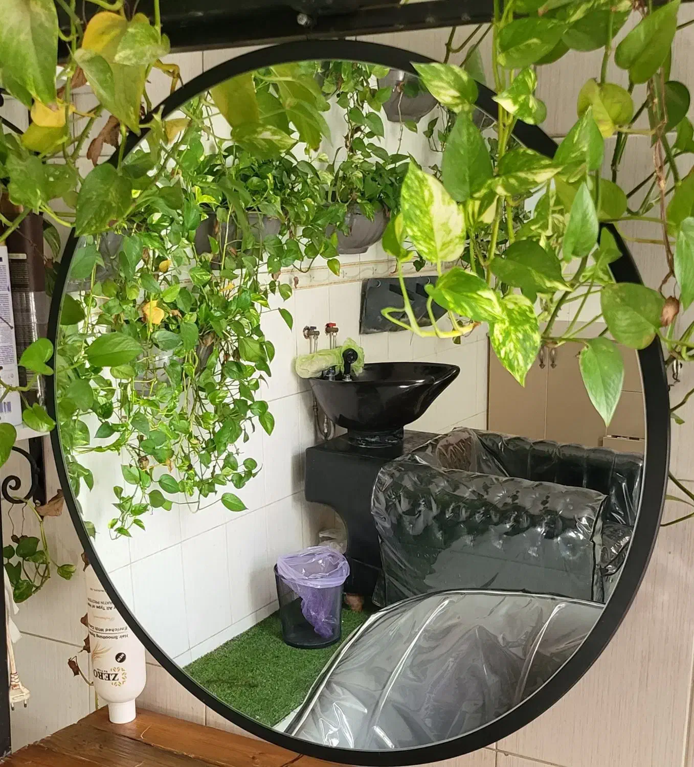 آینه گرد فریم فلز آینه قدی|آینه|شیراز, قصرالدشت|دیوار