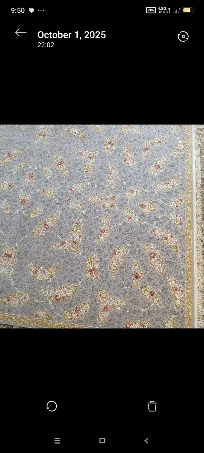 فرش ۹ متری ۱۲۰۰ شانه رویال گلد طرح افشان نو و خاص|فرش|نظرآباد, نظرآباد|دیوار