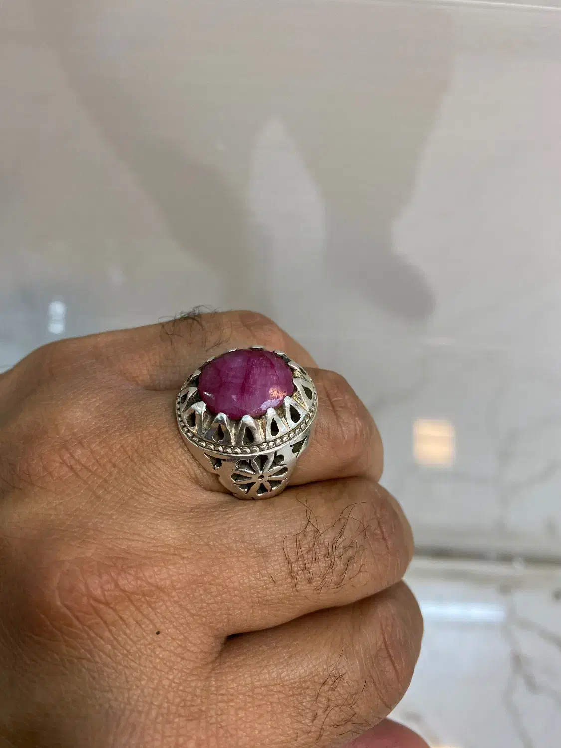 انگشتر نقره یاقوت سرخ اصل و معدنی|بدلیجات|بوشهر, |دیوار