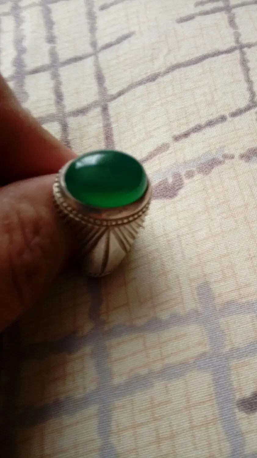 انگشتر عقیق سبز|جواهرات|اراک, |دیوار