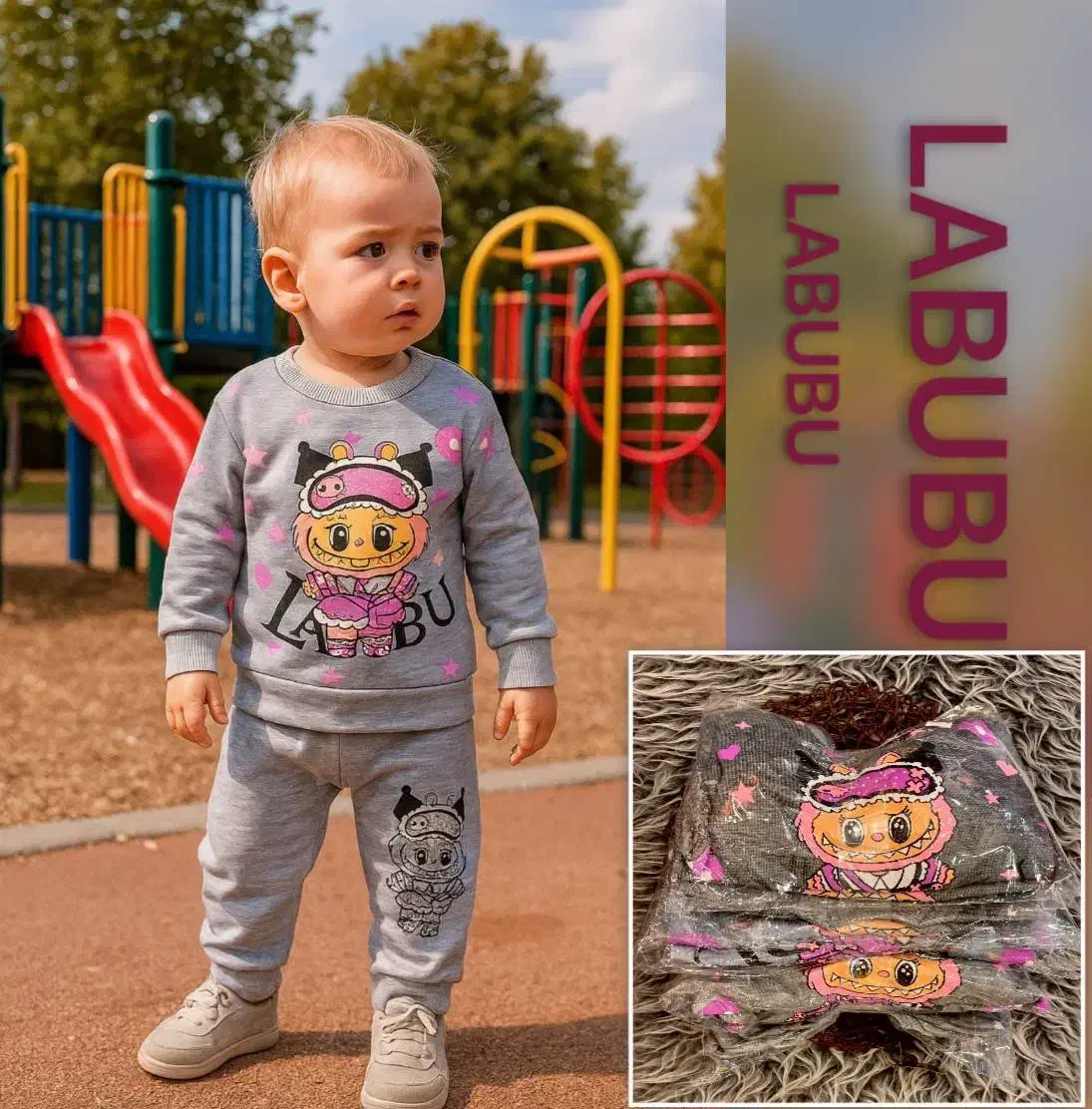 تولیدی تیراژ - ست ۲تیکه لبوبو ۴شماره|کفش و لباس بچه|کرمان, |دیوار