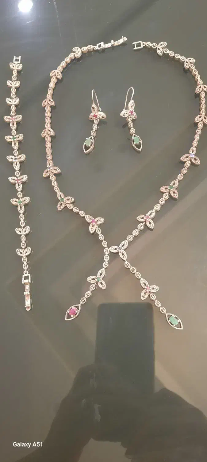 سرویس نقره اصل با سنگ اصل به شرط|جواهرات|تهران, اسکندری|دیوار