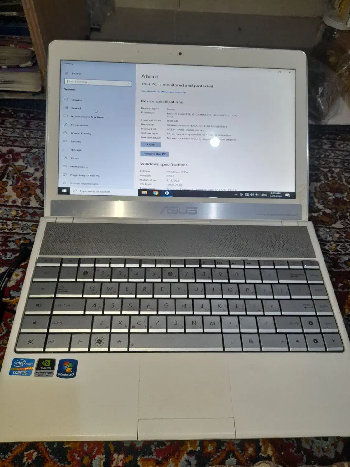 لپ تاپ ایسوز مدل N45S|رایانه همراه|تهران, قاسم‌آباد|دیوار