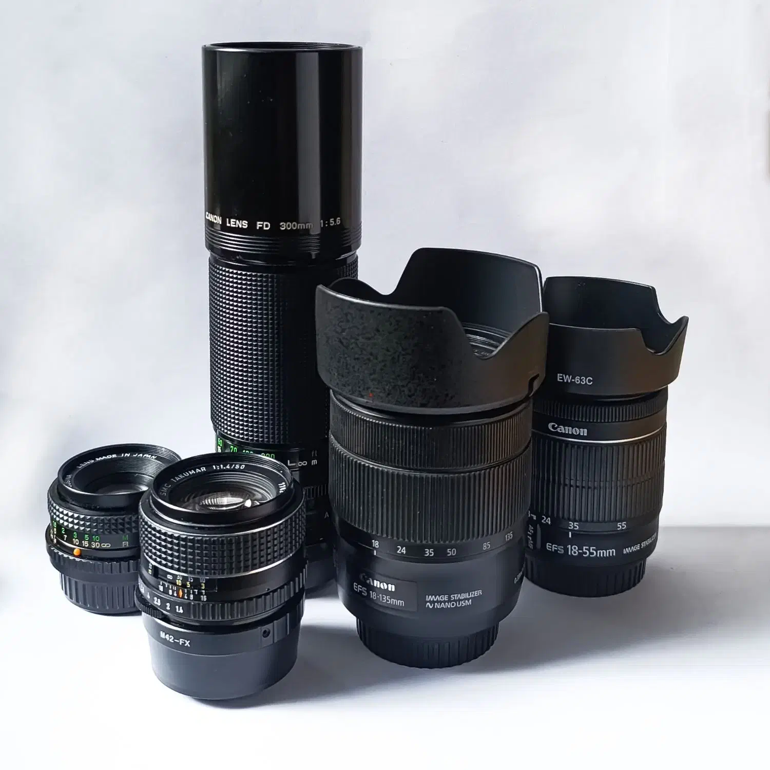 لنز Canon 18-135، لنز فوجی، مبدل لنز آنالوگ FD|دوربین عکاسی و فیلم‌برداری|ارومیه, |دیوار