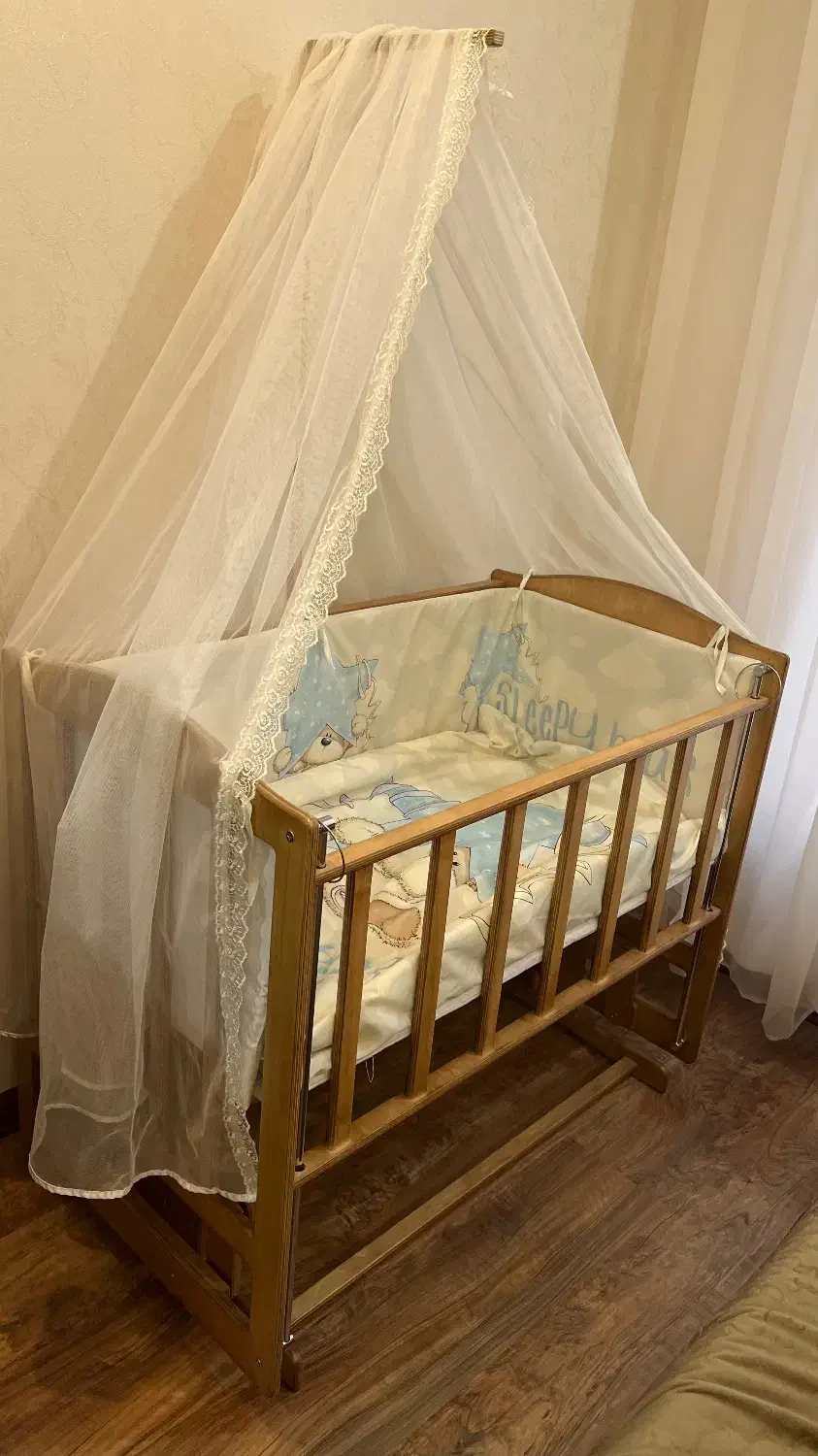 تخت کنار مادر کامل نو مناسب سیسمونی|تخت و صندلی بچه|لاهیجان, رجایی|دیوار