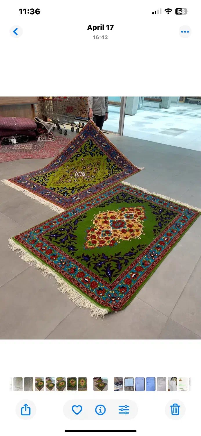 فرش دستباف کف ساده سبز (بساک کرج هستیم )|فرش|تهران, شهرک غزالی|دیوار