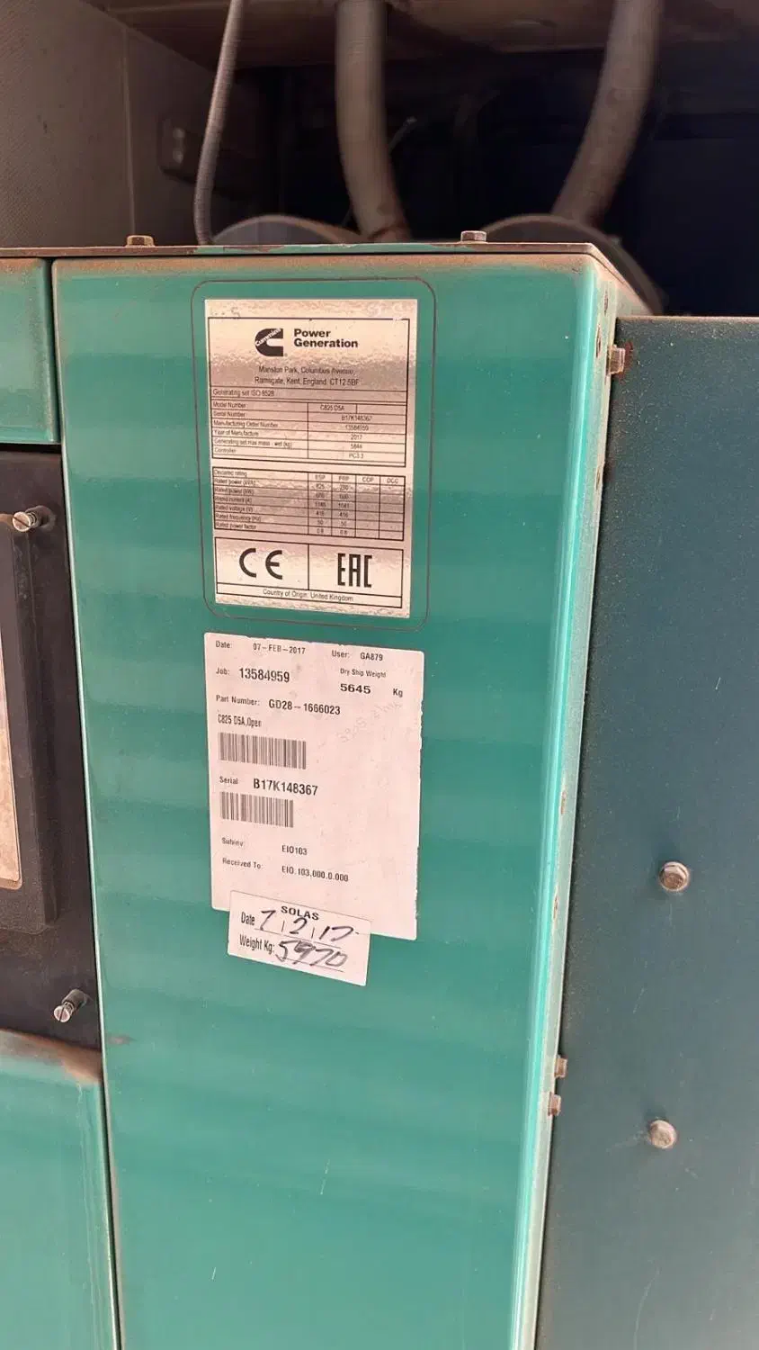 دیزل ژنراتور ۸۲۵ کاوا کامینز درحدنو|ماشینآلات صنعتی|تهران, تختی|دیوار