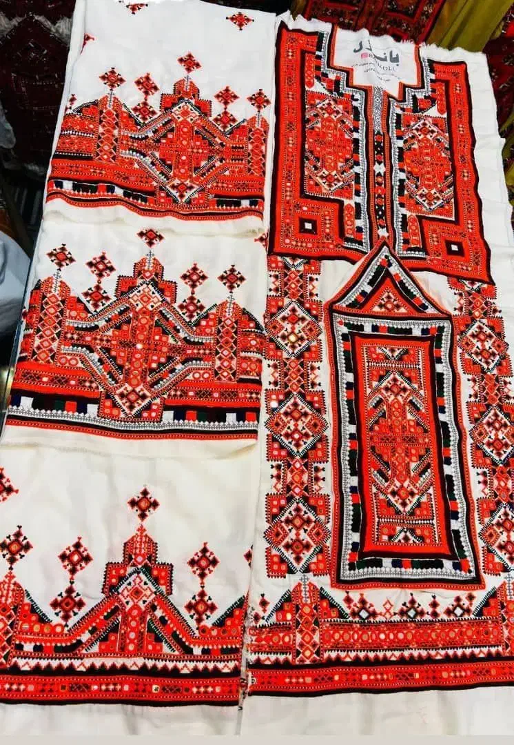 دوخت انواع لباس بلوچی تپه ای،شال وچادر|لباس|کهنوج, |دیوار