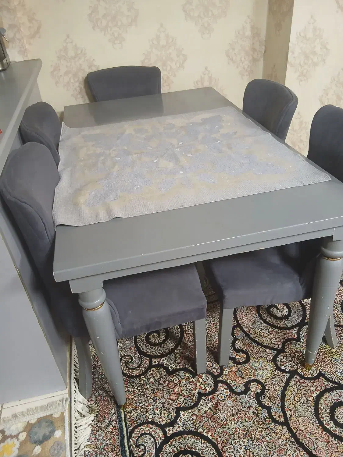 میز غذاخوری پنج نفره|میز و صندلی غذاخوری|قرچک, میرزائی شمالی|دیوار