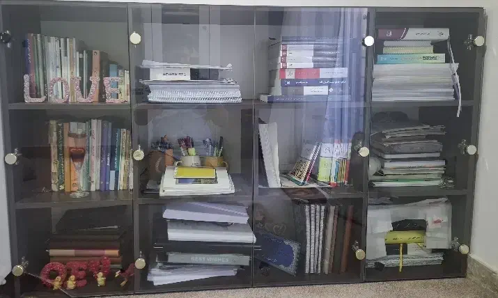 کتابخانه|کتابخانه، شلف، قفسههای دیواری|قائمشهر, |دیوار