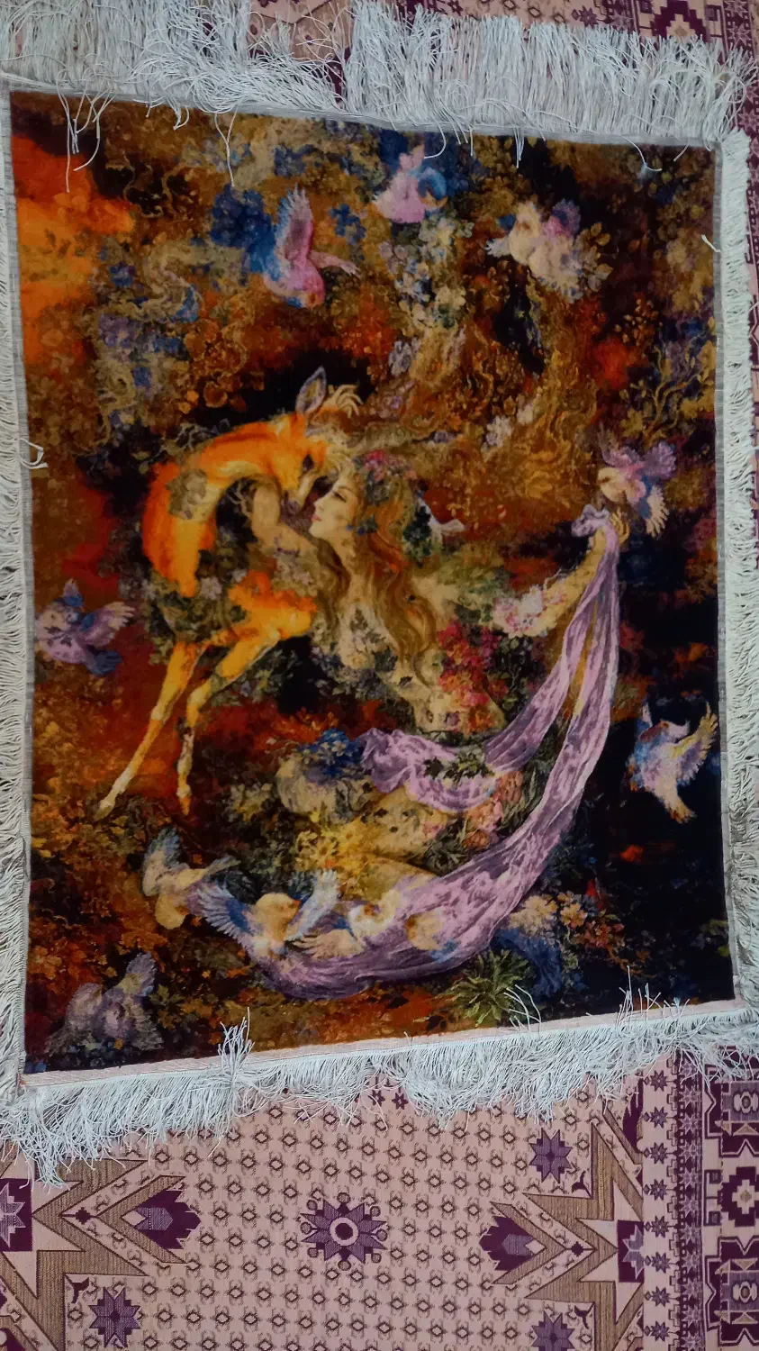 تابلو فرش دستباف چله ابریشم بزرگ|تابلو فرش|اصفهان, کوی ولی عصر|دیوار