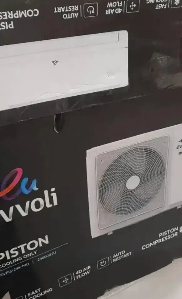 اسپلیت ایولی 24هزار گاز ار22|کولر گازی و فن‌کوئل|کهنوج, |دیوار