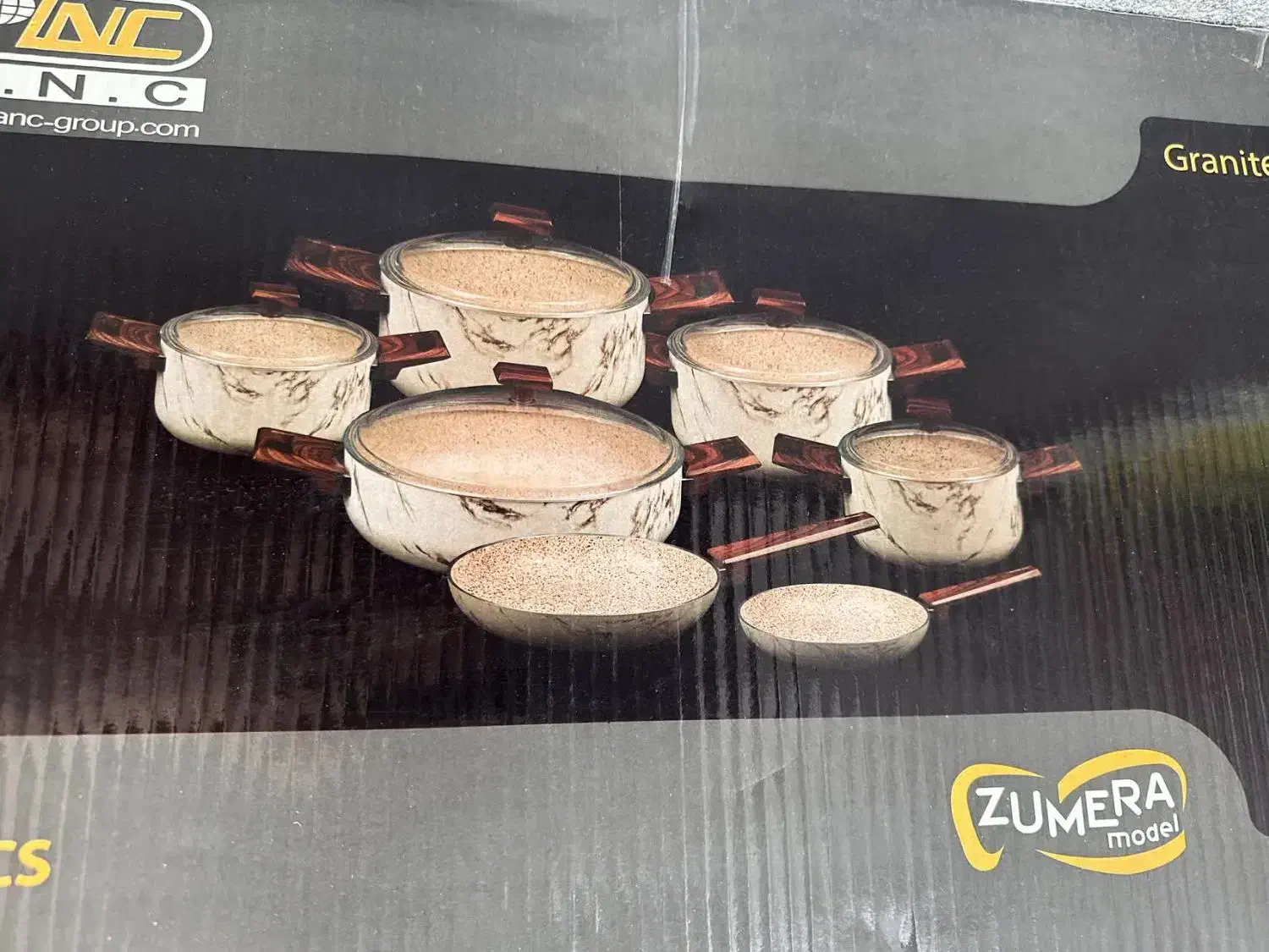 سرویس قابلمه ۱۲ پارچه گرانیتی ANC، در کارتن آکبند|ظروف پختوپز|رفسنجان, |دیوار