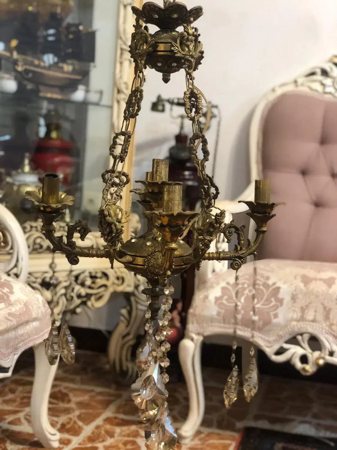 لوستر برنج|لوستر و چراغ آویز|رامسر, |دیوار