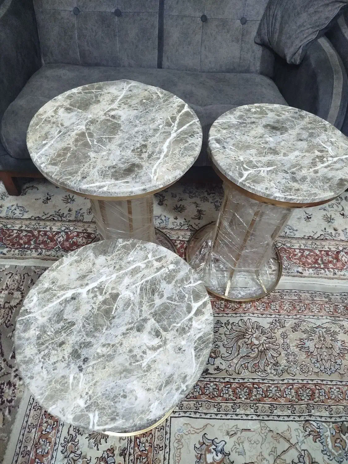 میز عسلی فلزی 3تکه|مبلمان خانگی و میز عسلی|شهریار, کهنز|دیوار