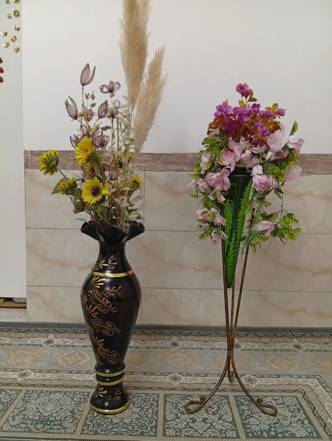 گلدان|گل و گیاه طبیعی|ماهدشت, |دیوار