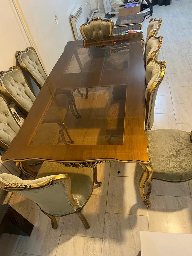 میز ناهار خوری ۸ نفره|میز و صندلی غذاخوری|تبریز, |دیوار