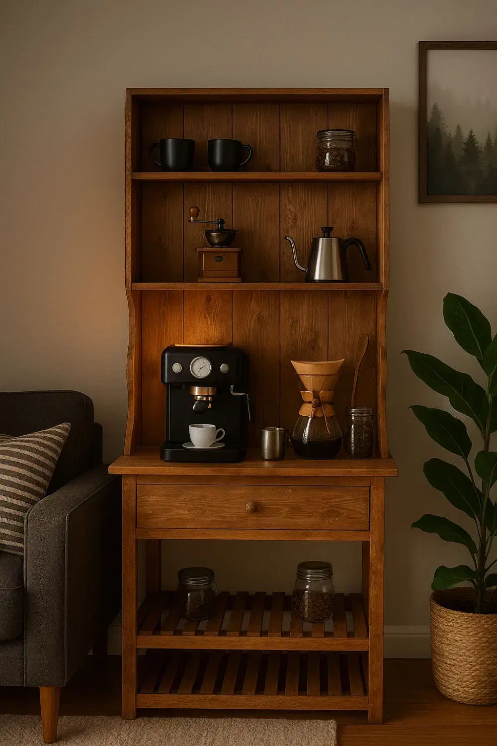 کافی بار چوبی|بوفه، ویترین، کنسول|ساری, |دیوار