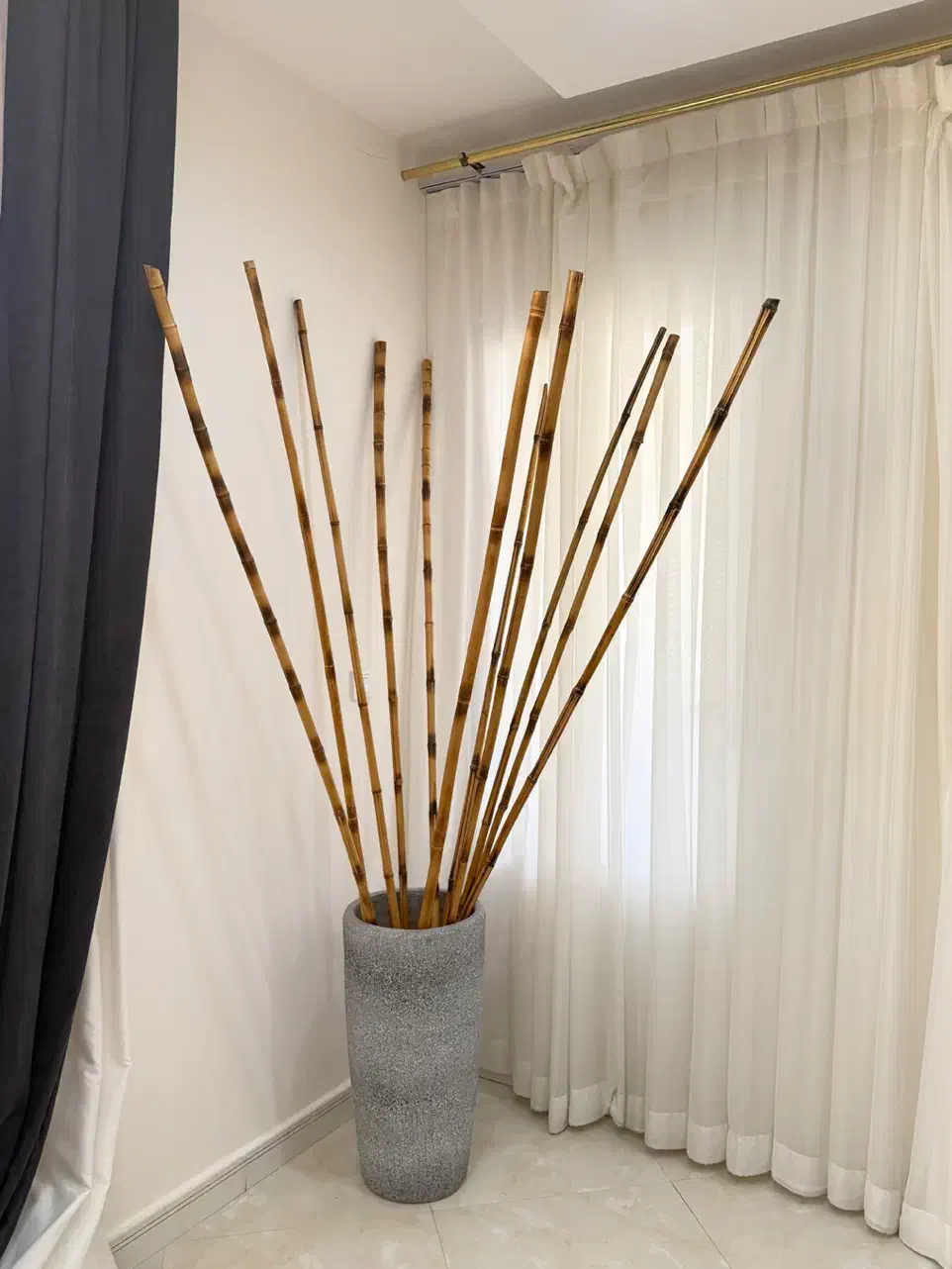 گلدان سفالی همراه چوب بامبو|صنایع دستی و سایر لوازم تزئینی|بندرعباس, |دیوار