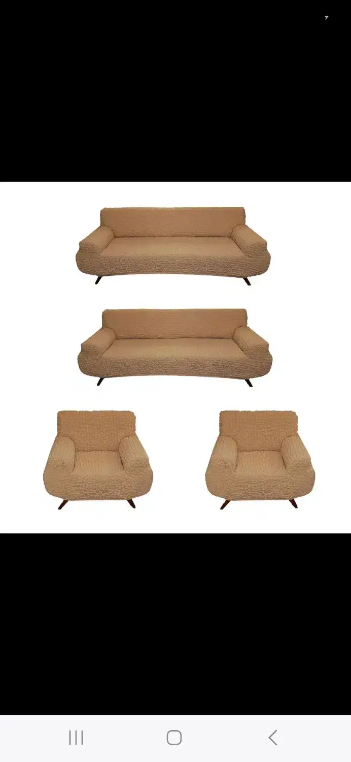 کاور مبل ۸ نفره ترک  کاملا نو  پارچه لیکرا پفکی|مبلمان خانگی و میز عسلی|تهران, درب دوم|دیوار