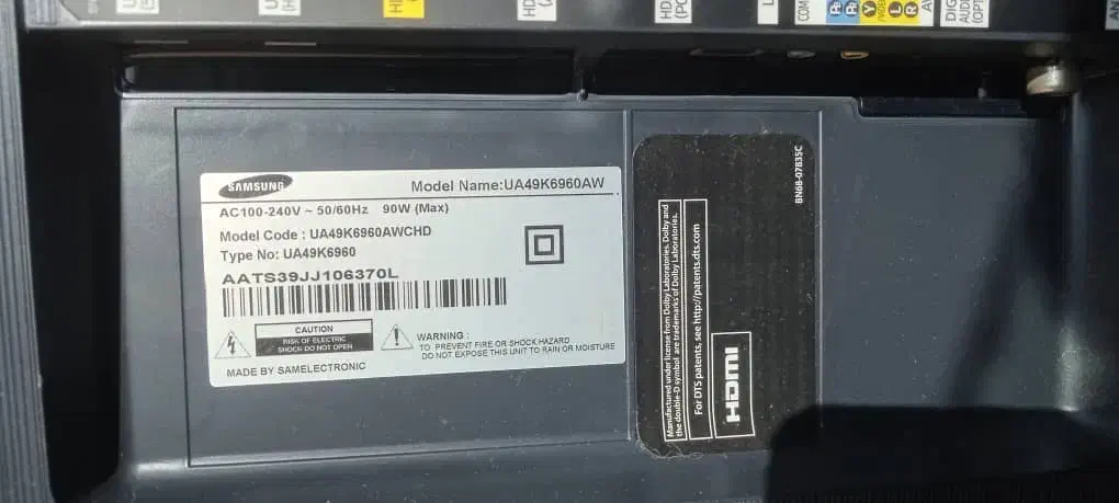 تلویزیون سامسونگ ال ای دی  ۴۹ اینچ ضربه خورده|تلویزیون و پروژکتور|پردیس, فاز ۱|دیوار