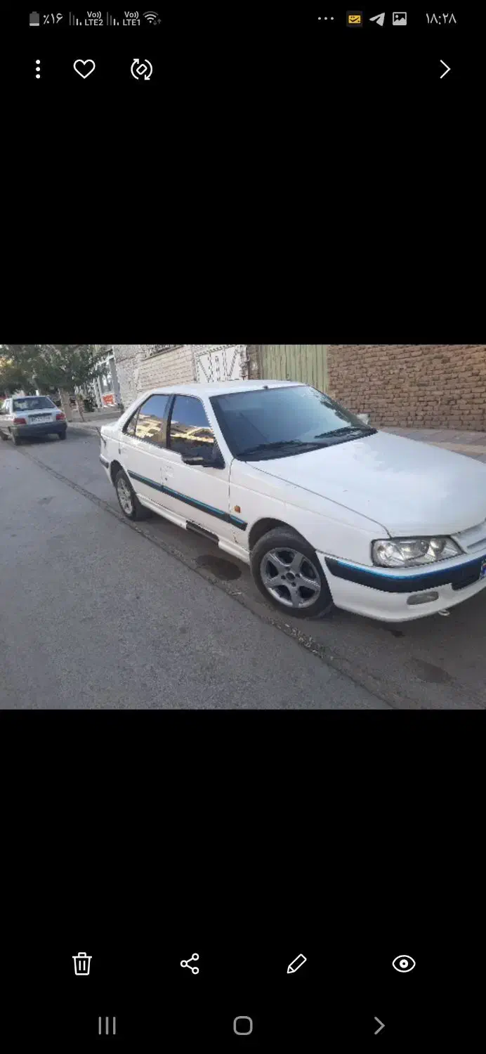 فروش پژو پارس سفید مدل۹۰|خودرو سواری و وانت|قیدار, |دیوار