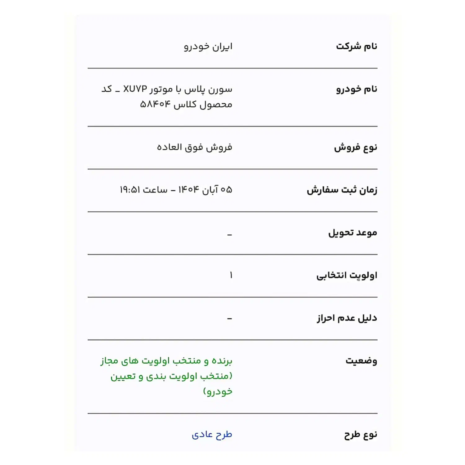 حواله سورن پلاس موتور XU7P فروش فوق العاده|خودرو سواری و وانت|خورموج, |دیوار