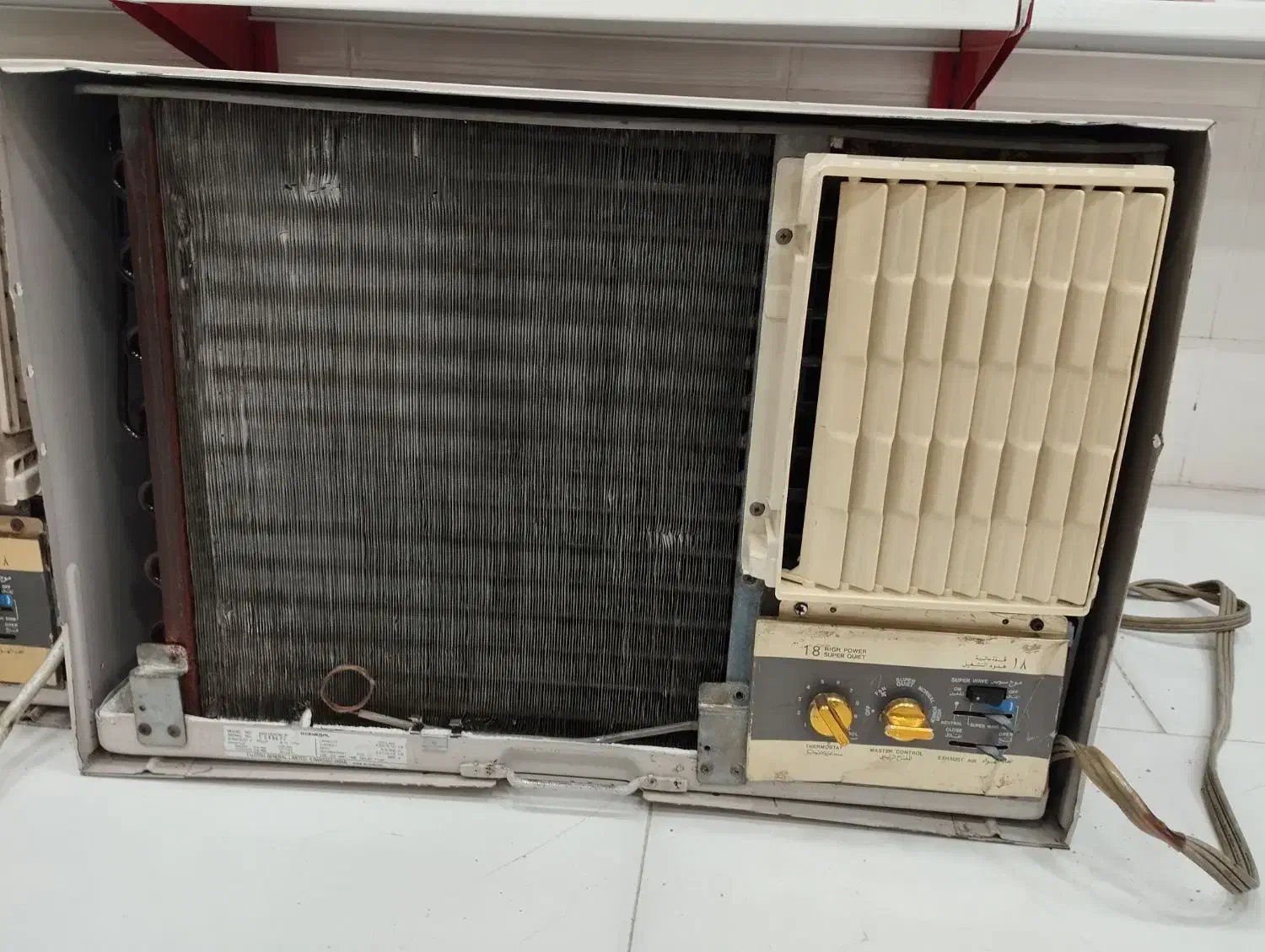 کولر پنجره ای ۱۸۰۰۰سالم و تمیز|کولر گازی و فن‌کوئل|خمیر, |دیوار