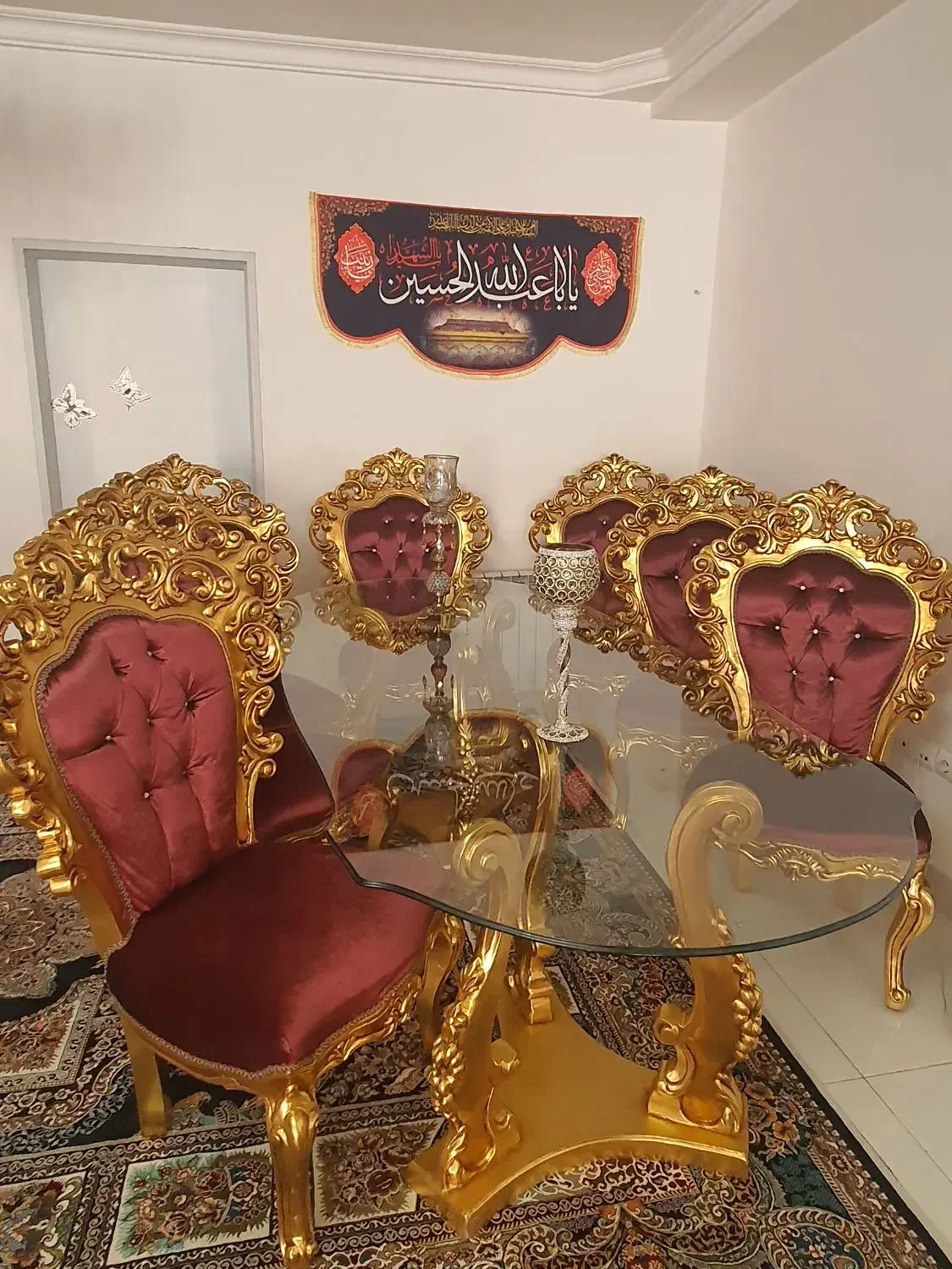 میز و ناهارخوری استیل سلطنتی|میز و صندلی غذاخوری|مراغه, |دیوار