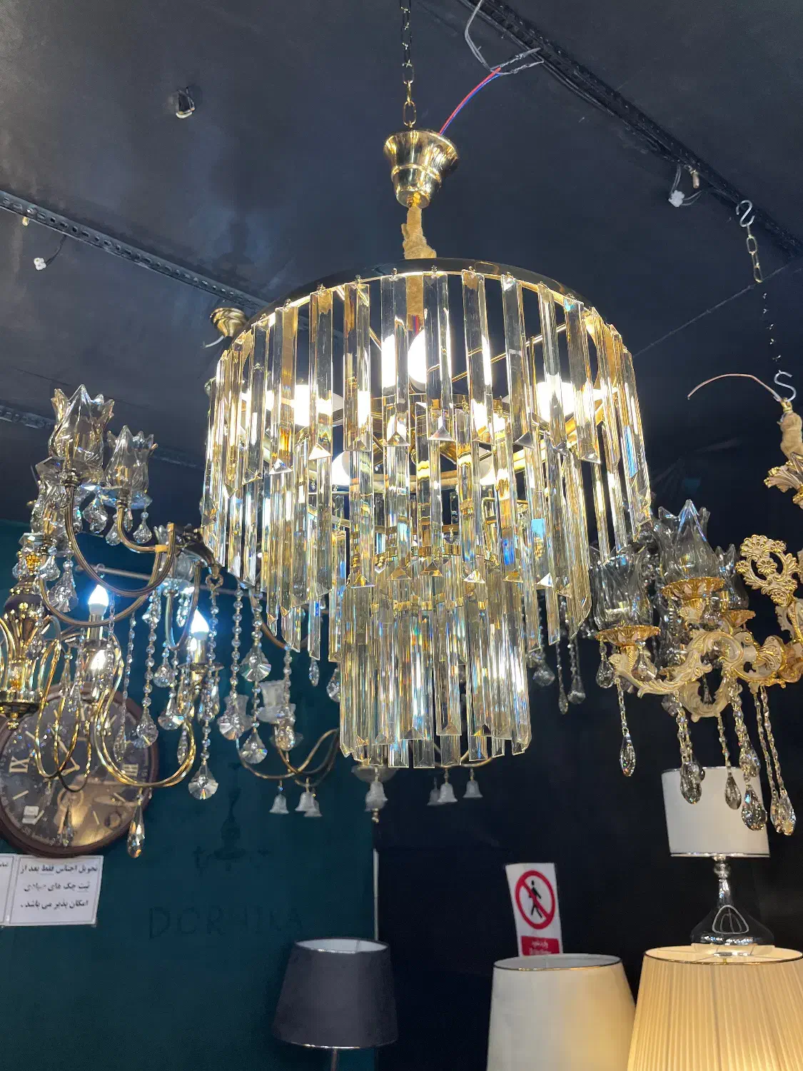 لوستر ۵ شعله کاردی|لوستر و چراغ آویز|ارومیه, |دیوار