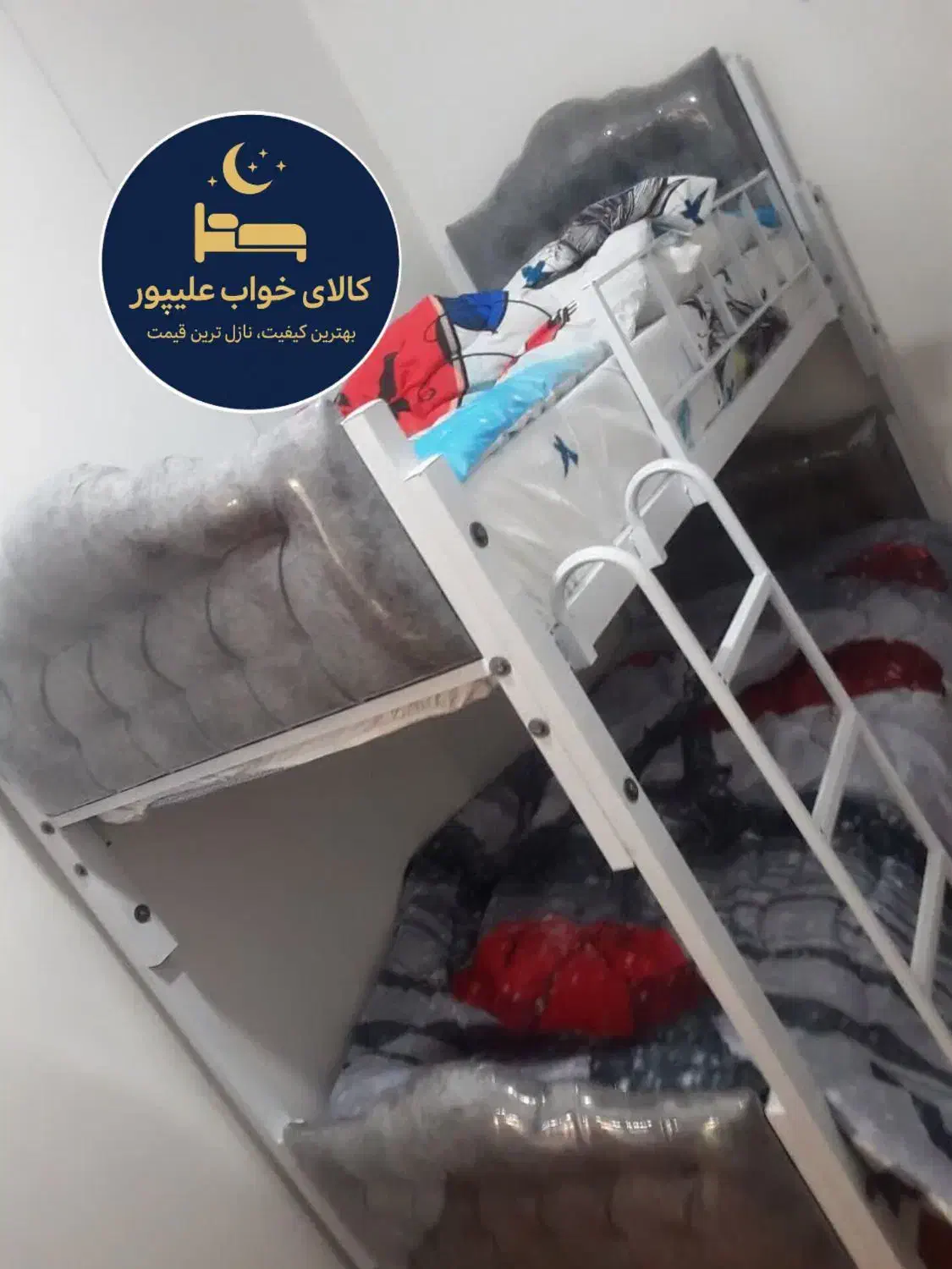 تختخواب دوطبقه((مدل استار))لمسه دوزی|تخت و سرویس خواب|مشهد, حیدرآباد|دیوار