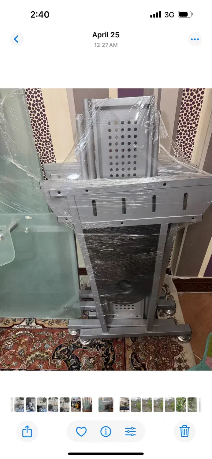 میز کامپیوتر شیشه ای ده میل نشکن کنج|مبلمان اداری|ملایر, |دیوار