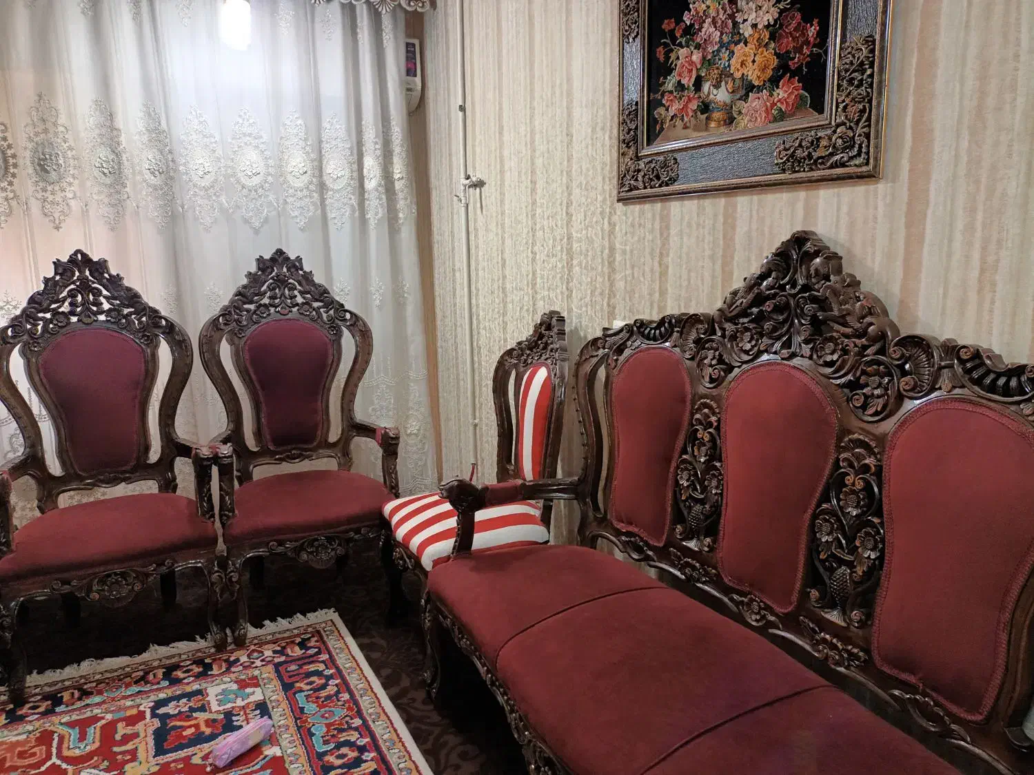 مبل جنس چوب گردو|مبلمان خانگی و میز عسلی|اهواز, شهرک دانشگاه|دیوار