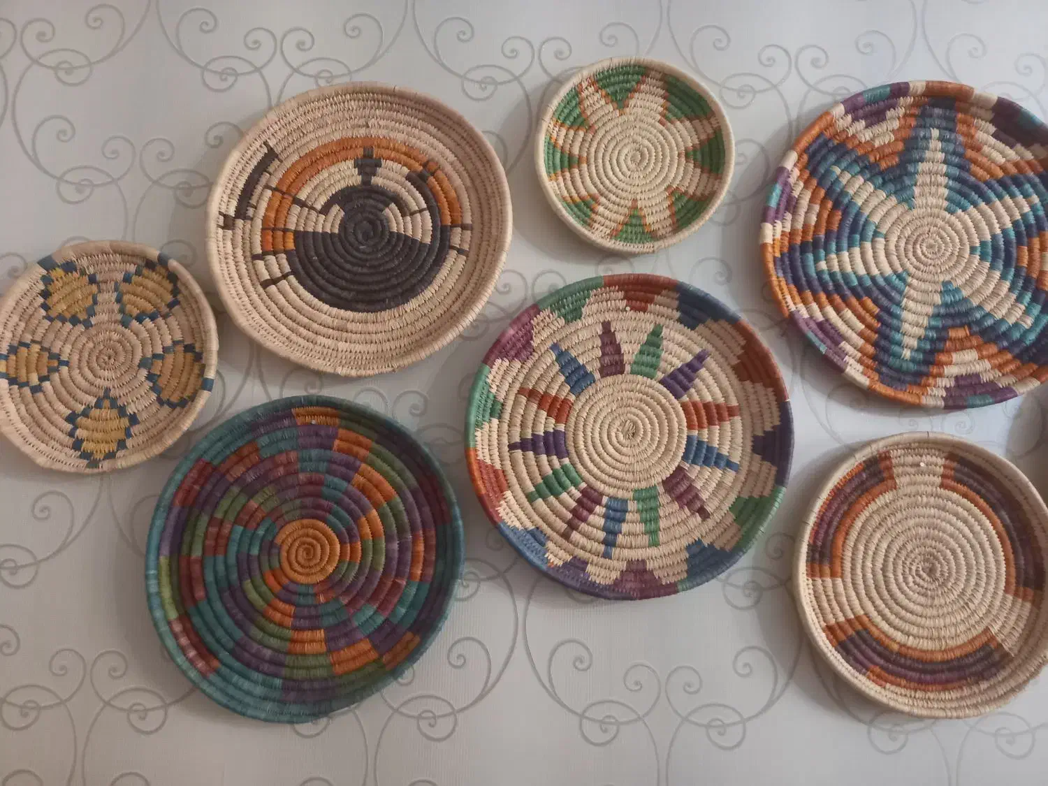 دیوارکوب حصیری رنگی|تابلو، نقاشی، عکس|تهران, سازمان برنامه جنوبی|دیوار