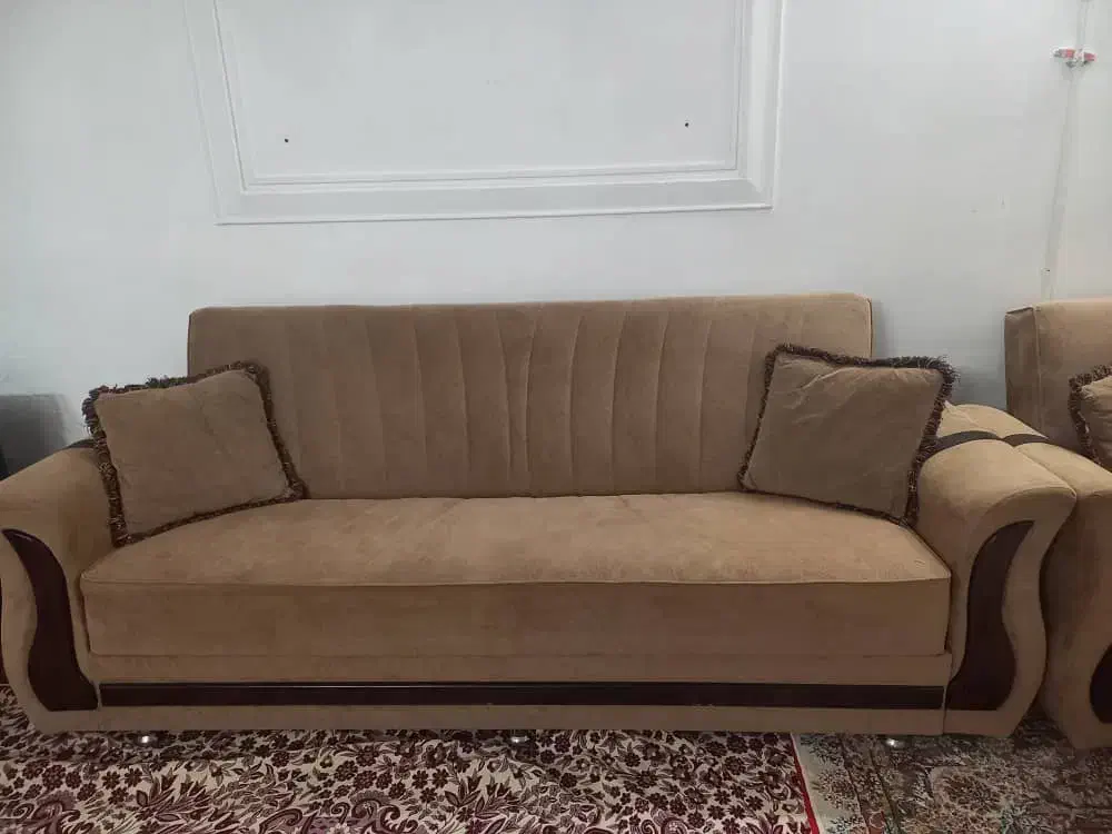 مبل راحتی تخت خواب شو باکسدار با غذاخوری|مبلمان خانگی و میز عسلی|خوی, |دیوار