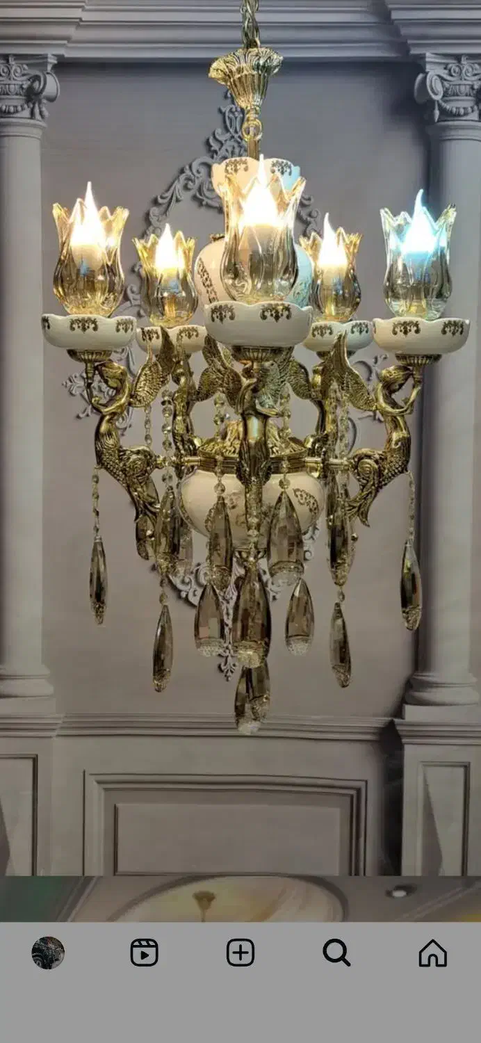 لوستر طرح فرشته|لوستر و چراغ آویز|حویق, |دیوار