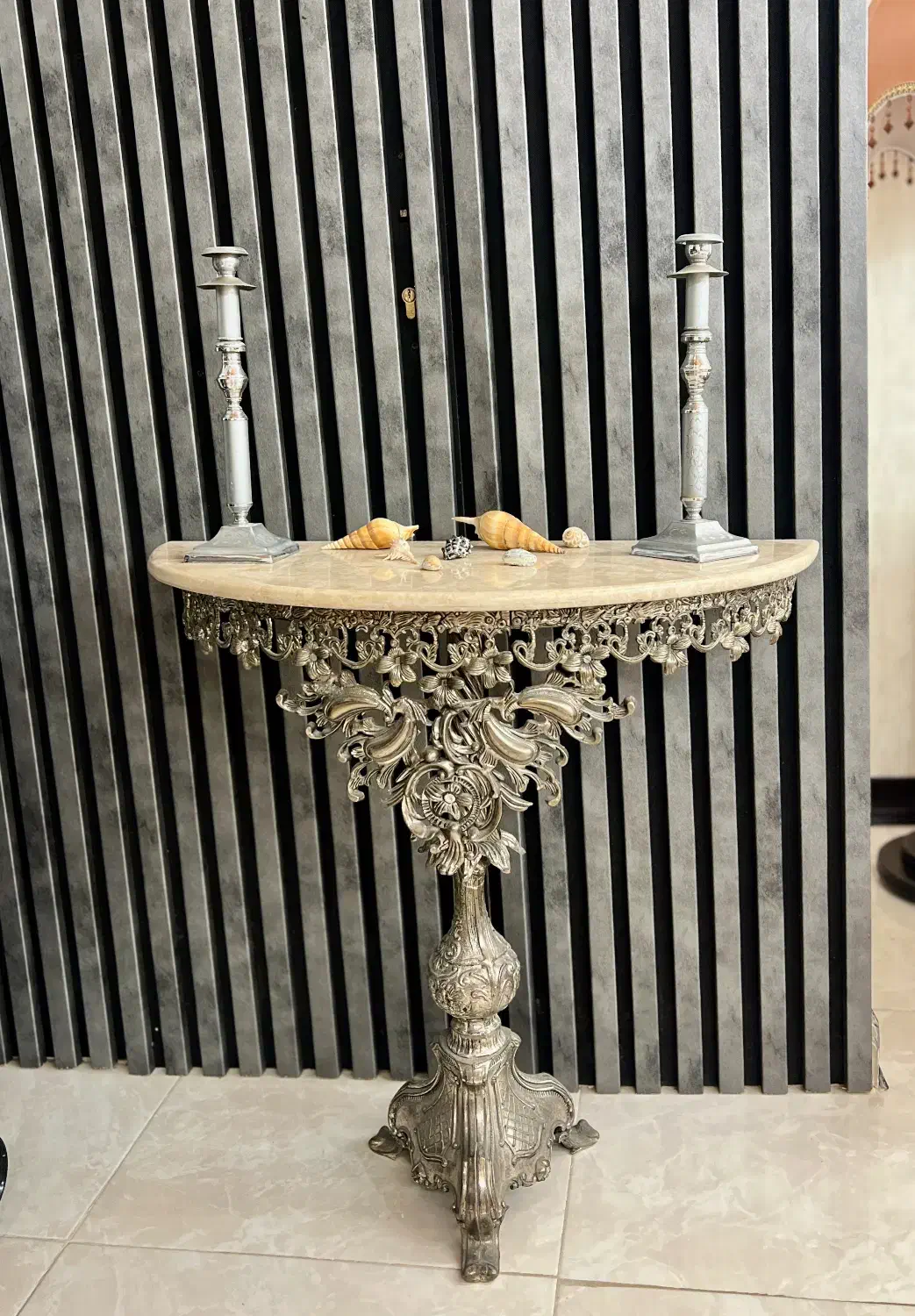 میز آینه استیل|بوفه، ویترین، کنسول|محمودآباد, |دیوار