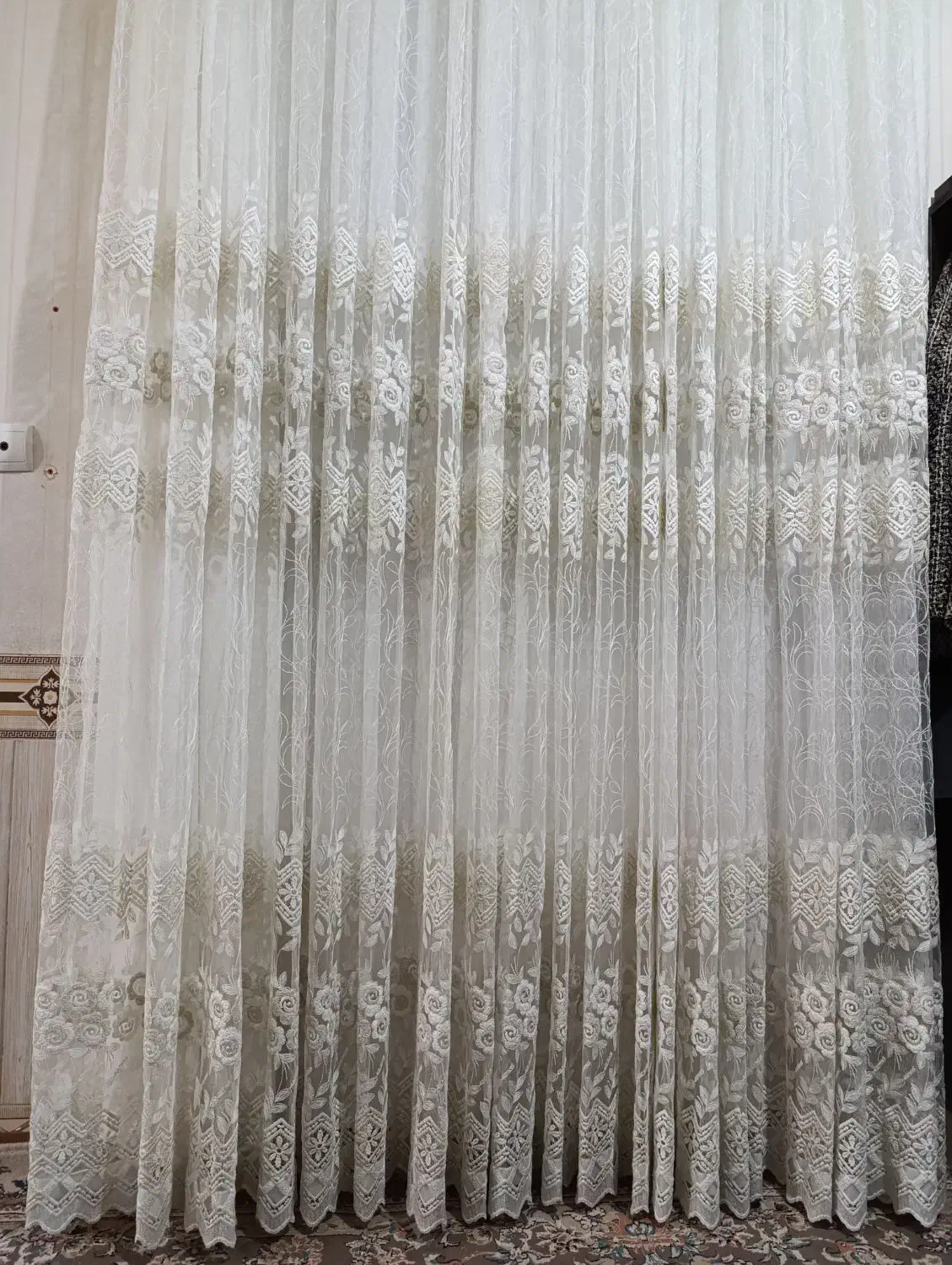 پرده تور|پرده، رانر، رومیزی|بیرجند, |دیوار