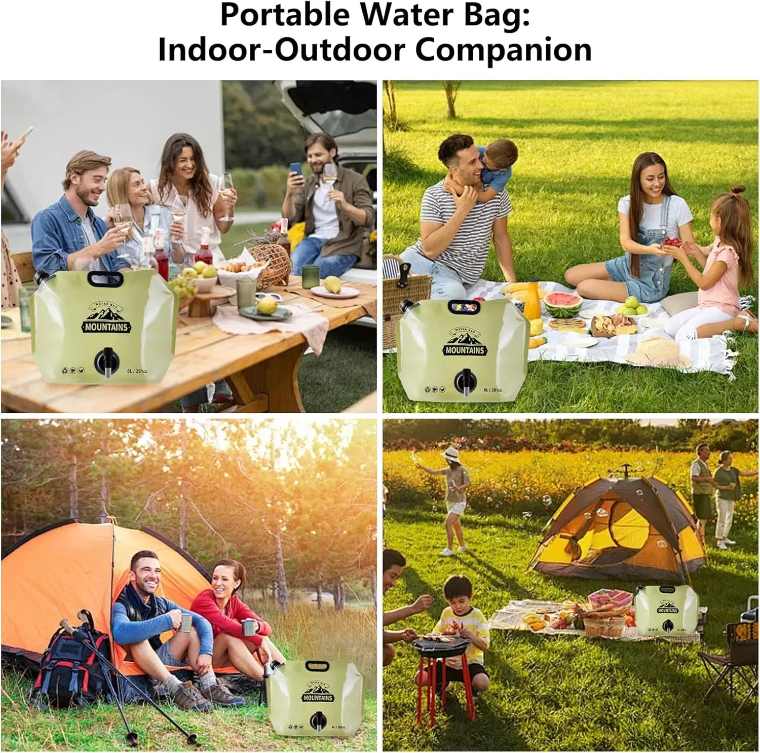 گالن آب 8 لیتری تاشو مدل Water Bag-8L|ظروف نگهدارنده، پلاستیکی، یکبارمصرف|تهران, تاکسیرانی|دیوار