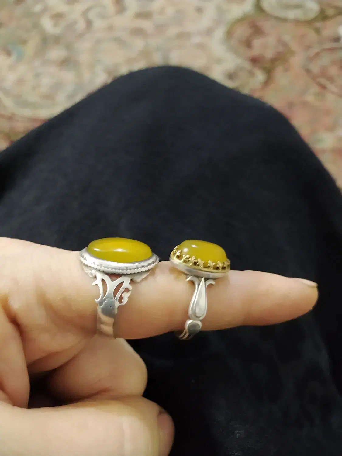 انگشتر نقره مردانه معاوضه با انگشتر فیروزه زنانه|جواهرات|مشهد, امیرآباد|دیوار