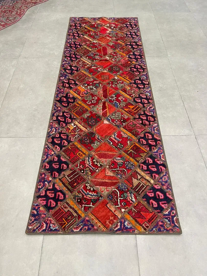 فرش دستباف (بساک) کناره های ۳ متری و ۲ متری کلاژ|فرش|مشکیندشت, |دیوار