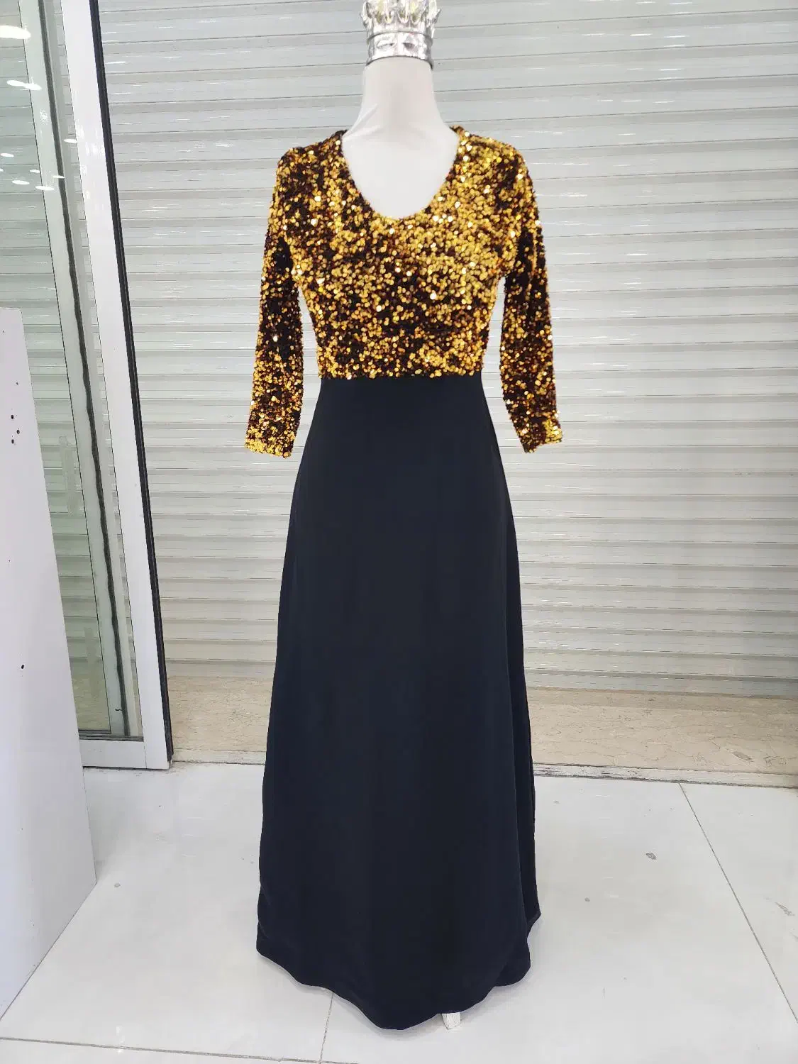 ماکسی مخمل پولکی با کرپ بی ام|لباس|برازجان, |دیوار