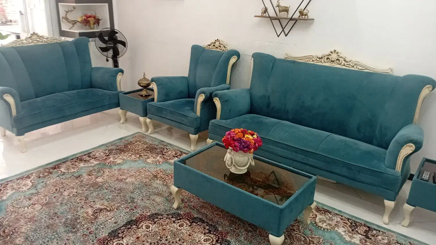 مبل هفت نفره بهمراه بوفه|مبلمان خانگی و میز عسلی|احمدآبادمستوفی, |دیوار