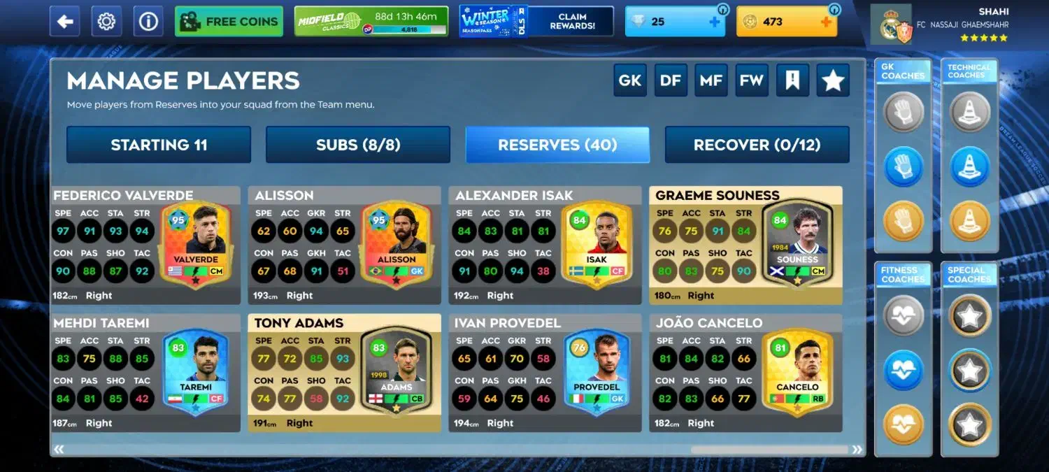 اکانت ناب دریم لیگ ۲۰۲۶|کنسول، بازی ویدئویی و آنلاین|قائمشهر, |دیوار