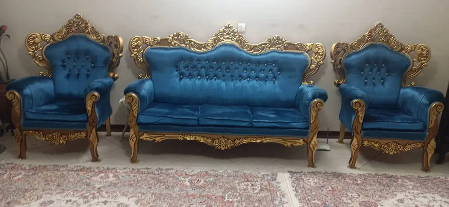 مبل سلطنتی ۹ نفره|مبلمان خانگی و میز عسلی|قزوین, |دیوار