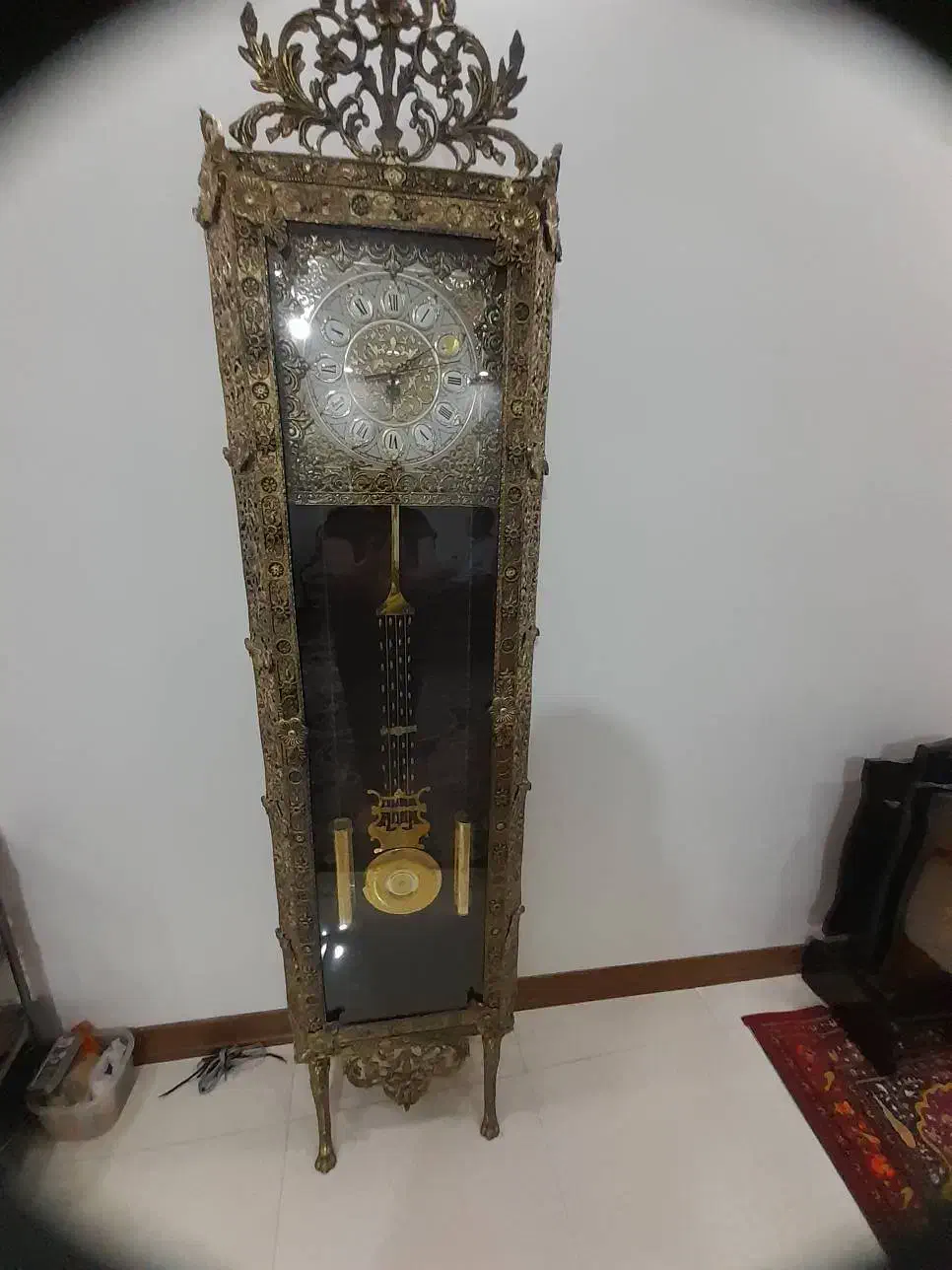 ساعت ایستاده آلومینیوم با آبکاری برنز|ساعت دیواری و تزئینی|اسلام‌شهر, شهرک مفیدی|دیوار