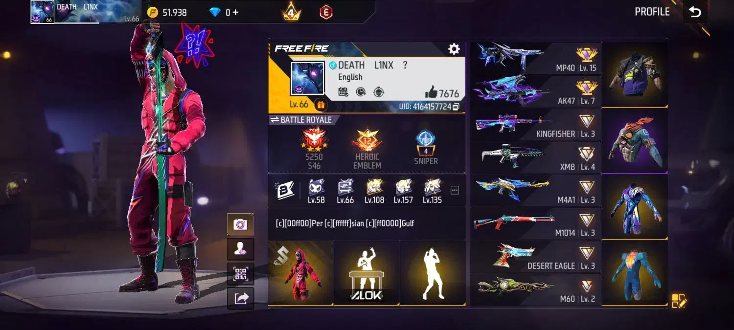 اکانت فری فایر|کنسول، بازی ویدئویی و آنلاین|شیراز, میانرود|دیوار