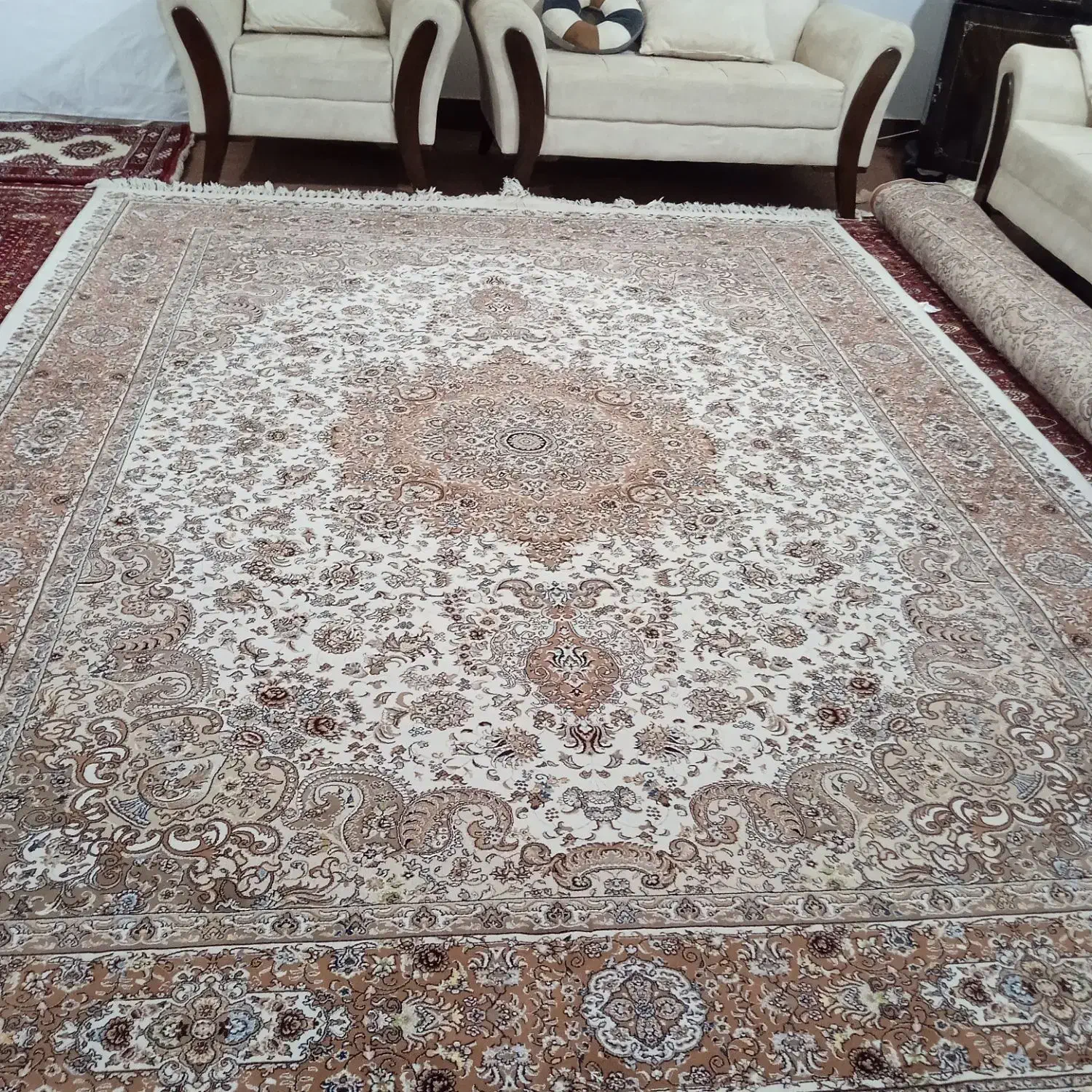 فروش فرش دستبافت گونه زربافت|فرش|گمیشان, |دیوار