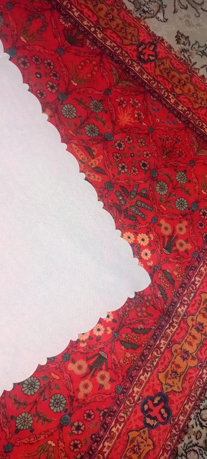 رومیزی مخمل سنتی ۹۰ ×۹۰|پرده، رانر، رومیزی|الیگودرز, |دیوار